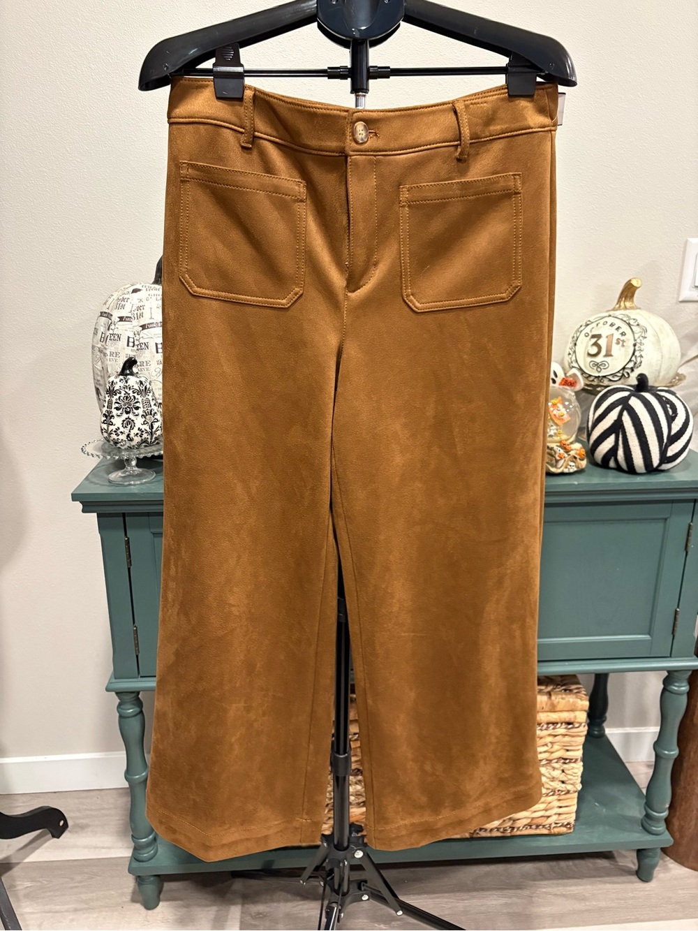 LOFT Wide Leg Pants in Camel Brown